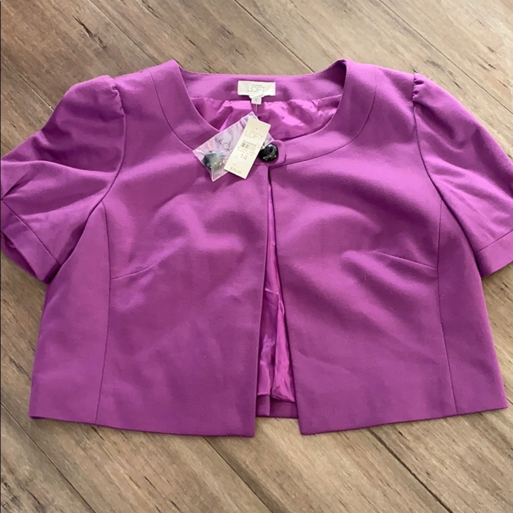 Loft | purple short sleeve, short jacket